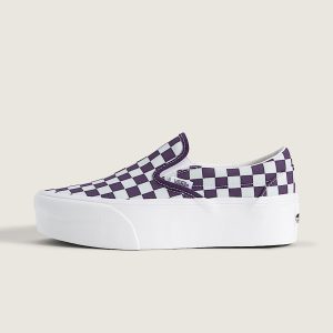 Classic Slip-On Platform Checkerboard Shoe
