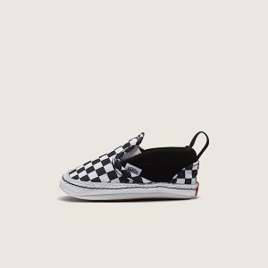 Infant Slip-On V Checkerboard Crib Shoe