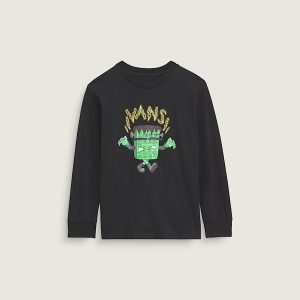 Little Kids Frankenwaffle Halloween Long Sleeve T-Shirt